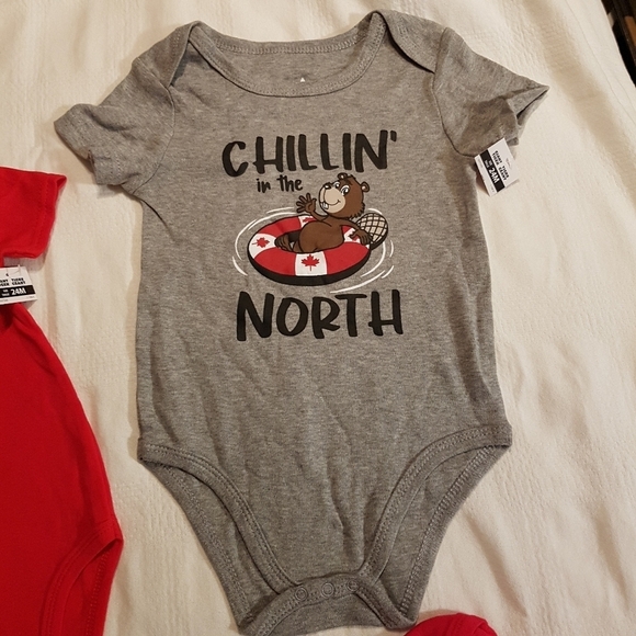 Canada Day 3 bodysuits 24 months undershirt NWT - Picture 3 of 7